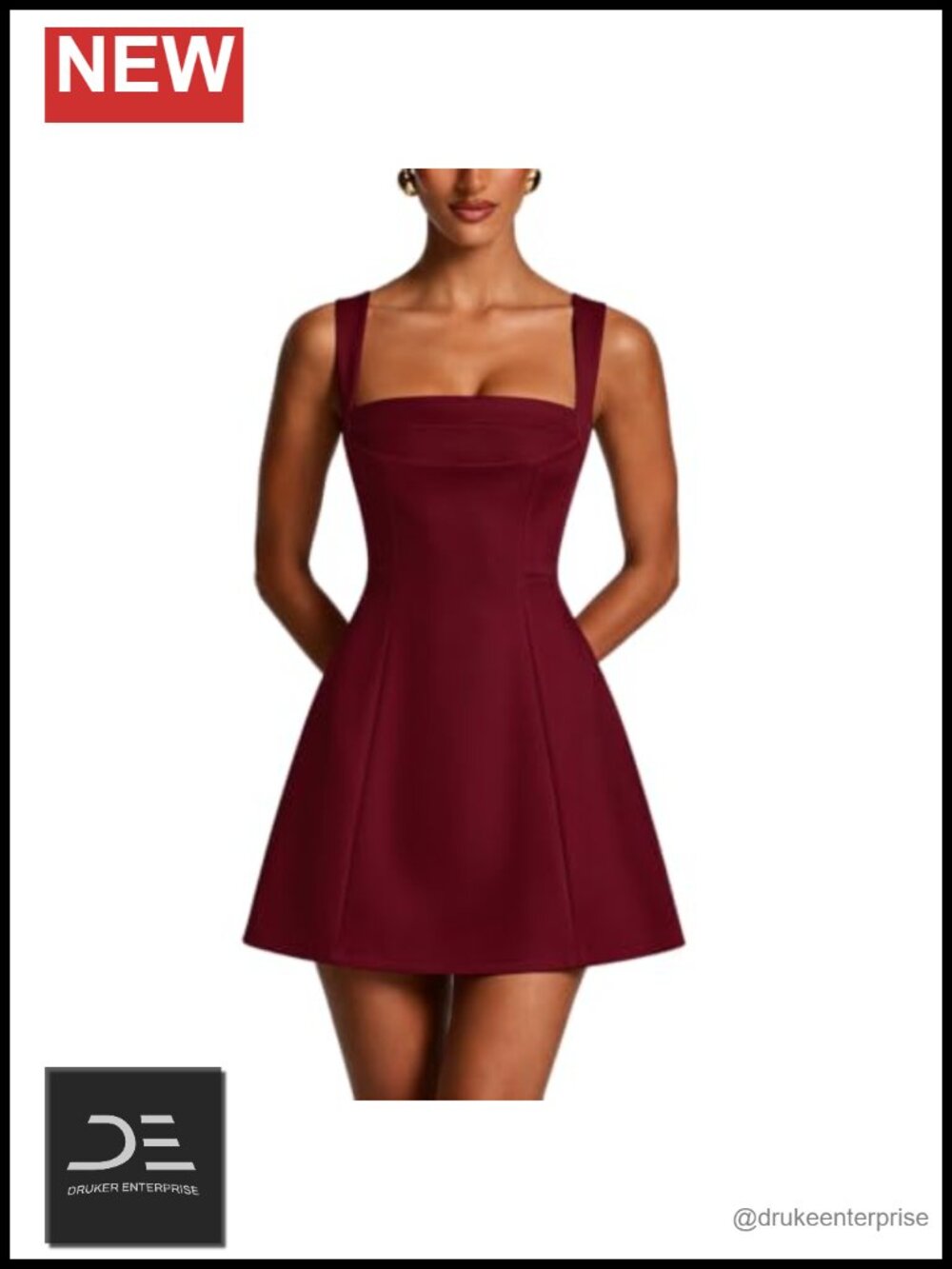 Square Neck A-Line Mini Formal Graduation Dress